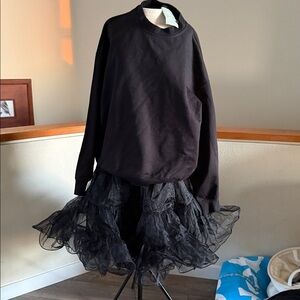 H&M oversized thick heavy weight sweatshirt black new with tags